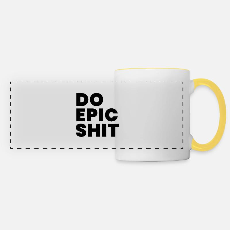 Do epic shit - Panoramic Mug - white/yellow