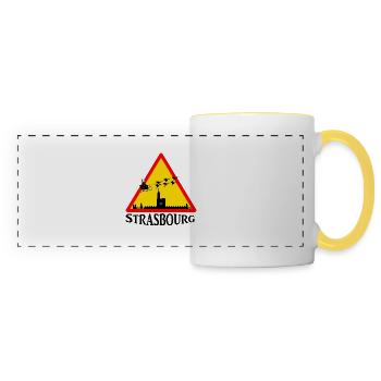Strasbourg Alsace Noël - Panoramic Mug - white/yellow - Front