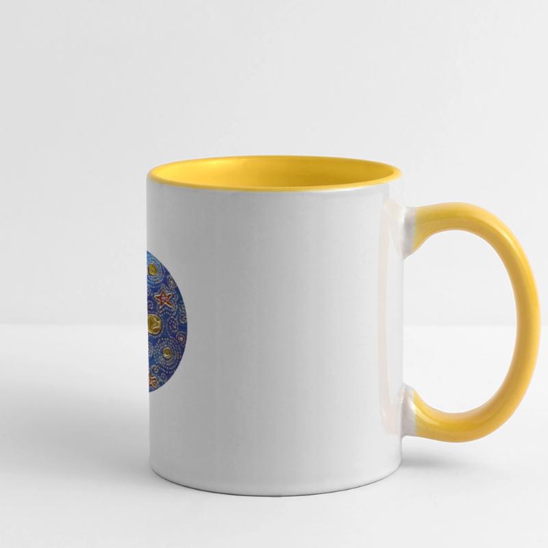 Modified blue cd turtle 1 Panoramic Mug