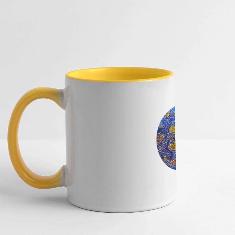 Modified blue cd turtle 1 Panoramic Mug