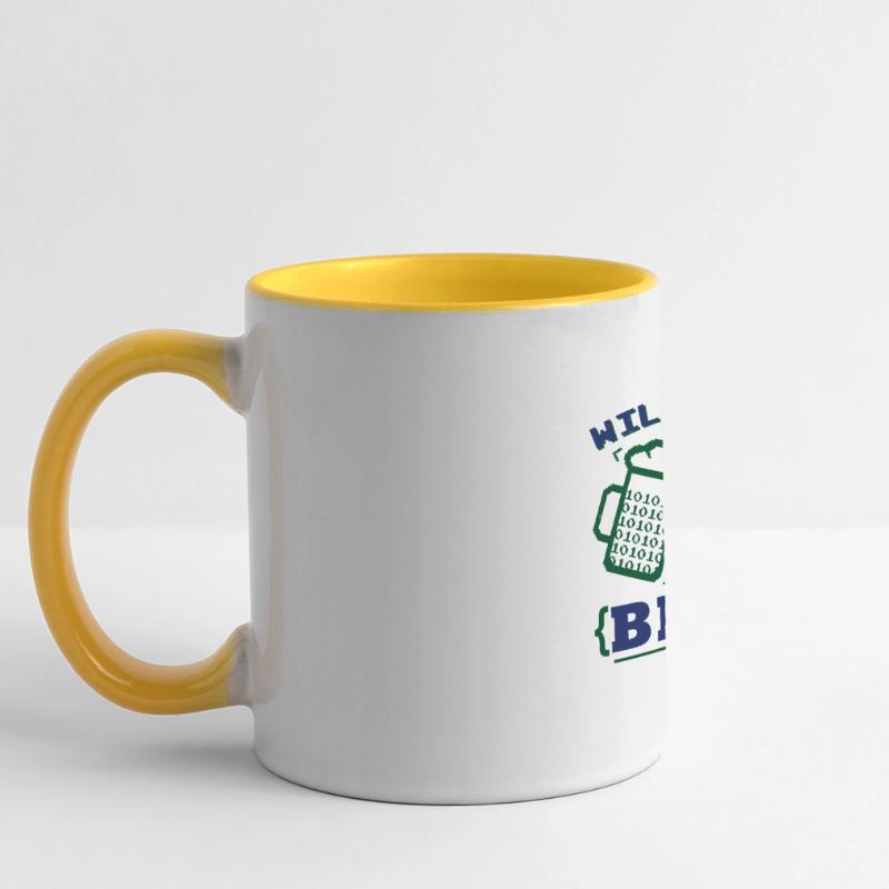 Funny Beer Coding Coder Panoramic Mug