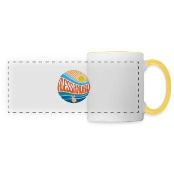 Alessandro Hemd Vintage Sunset Alessandro Groovy - Panoramatasse - Weiß/Gelb - Vorne