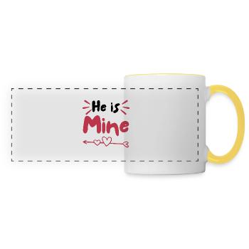 He Is Mine - Panoramic Mug - white/yellow - Front