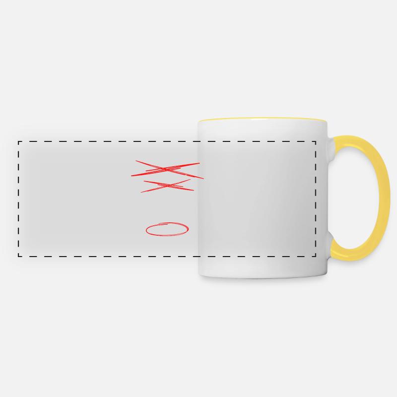 Boyfriend Fiancé Husband Est 1990 - Panoramic Mug - white/yellow
