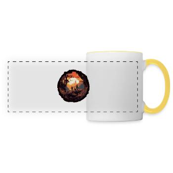 Voyage magique - Mug panoramique contrasté et blanc - blanc/jaune - Devant