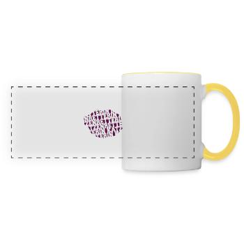 Veggie Vegetable Tracking Animals Gift Cow Quote Animal - Panoramic Mug - white/yellow - Front