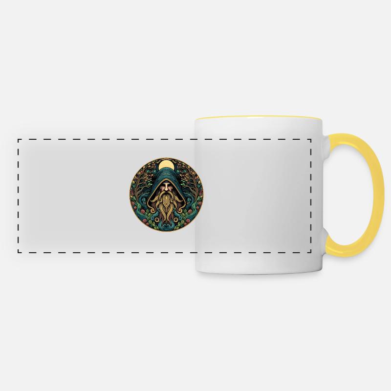Druide - Mug panoramique contrasté et blanc - blanc/jaune