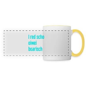 I red scho oiwei boarisch - Panoramic Mug - white/yellow - Front