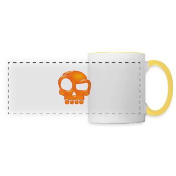Fiery Glass Skull - Panoramic Mug - white/yellow - Front