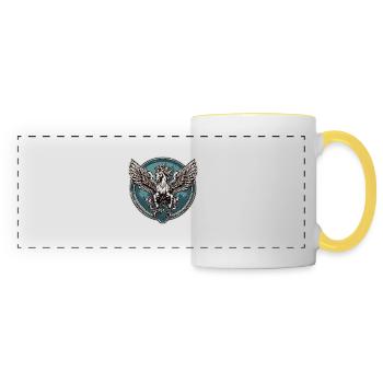 Pegasus / Wings /Greek / Fantasy - Panoramic Mug - white/yellow - Front