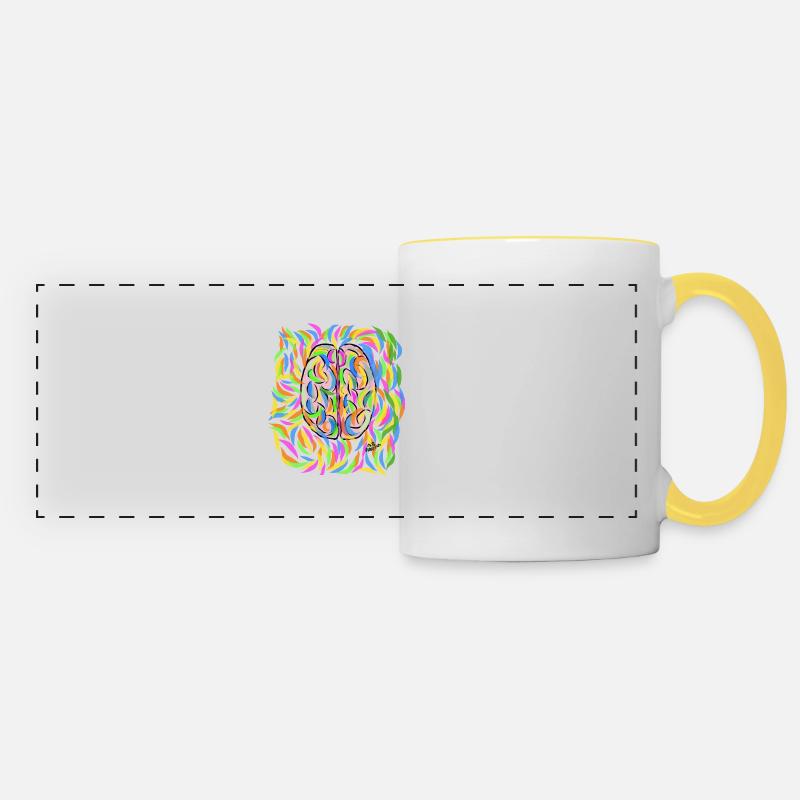 MENTAL HEALTH - Panoramic Mug - white/yellow