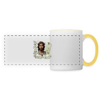 Fearless Faith: Psalm 27:1 Illustrated Tea - Panoramic Mug - white/yellow - Front
