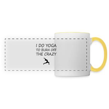 Yoga Méditation Spa Namaste - Mug panoramique contrasté et blanc - blanc/jaune - Devant