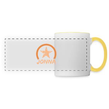 Jonna comme prénom - Mug panoramique contrasté et blanc - blanc/jaune - Devant