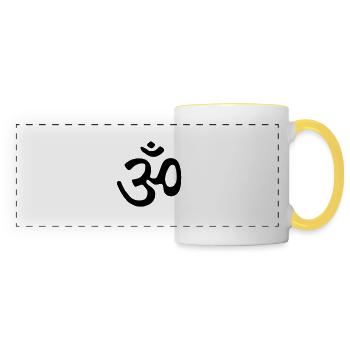 om - Mug panoramique contrasté et blanc - blanc/jaune - Devant