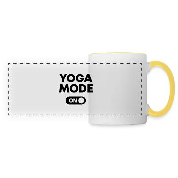 Yoga Méditation Spa Namaste - Mug panoramique contrasté et blanc - blanc/jaune - Devant