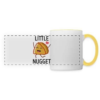 Little Chicken Nugget Fast Food Funny Saying - Panoramic Mug - white/yellow - Front
