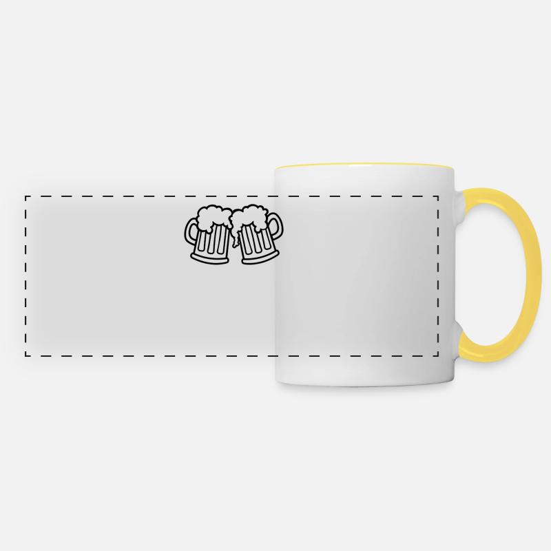 beer - Panoramic Mug - white/yellow