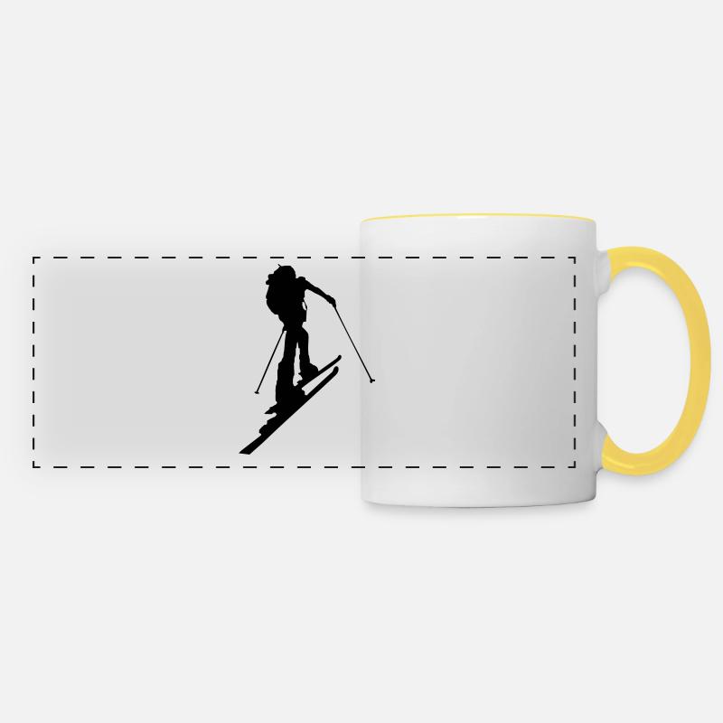 powder snow - Panoramic Mug - white/yellow