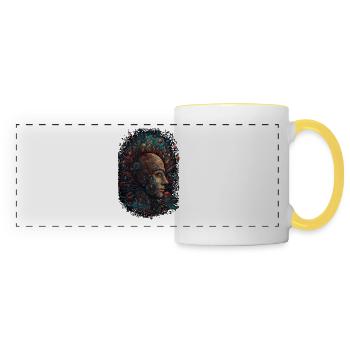 Trippy Explosion - Psychedelic Motif - Panoramic Mug - white/yellow - Front