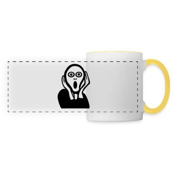 Scream, der schrei - Panoramic Mug - white/yellow - Front