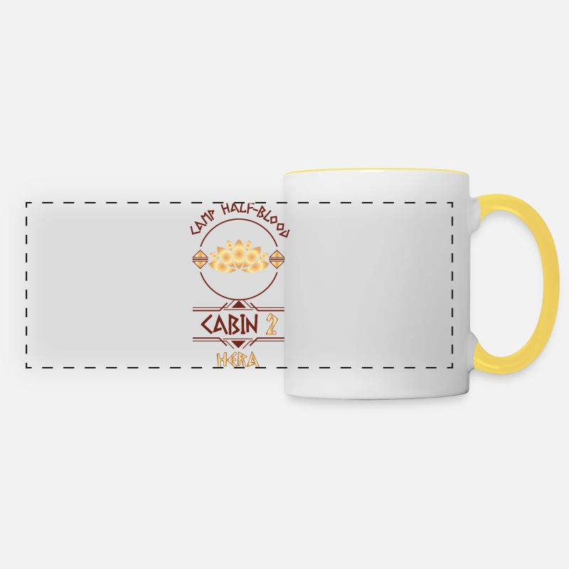 Cabin #2 in Camp Half Blood, Child of Hera - Panoramic Mug - white/yellow