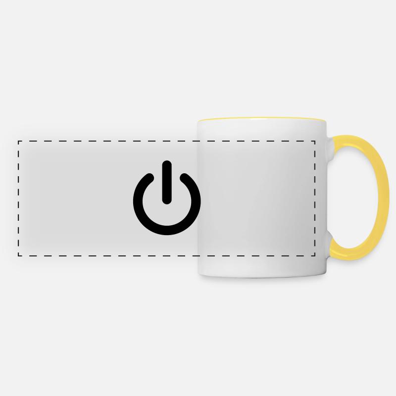 NO On Off - Mug panoramique contrasté et blanc - blanc/jaune