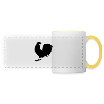 ROOSTER coq - Panoramic Mug - white/yellow - Front