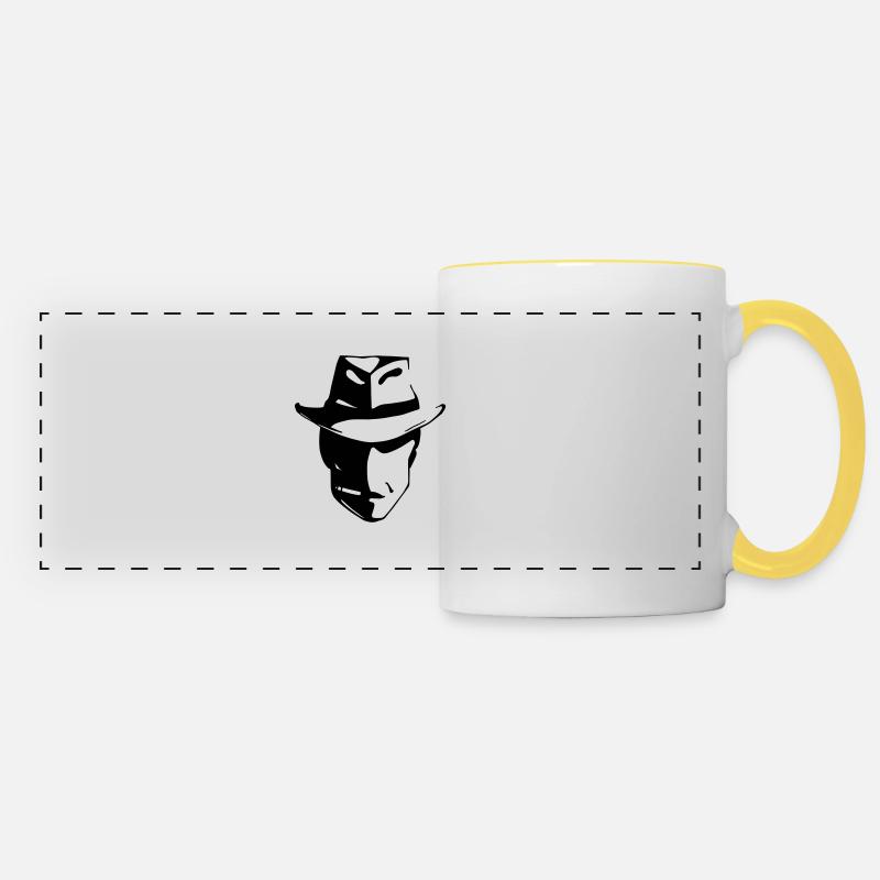 Gangster - Panoramic Mug - white/yellow