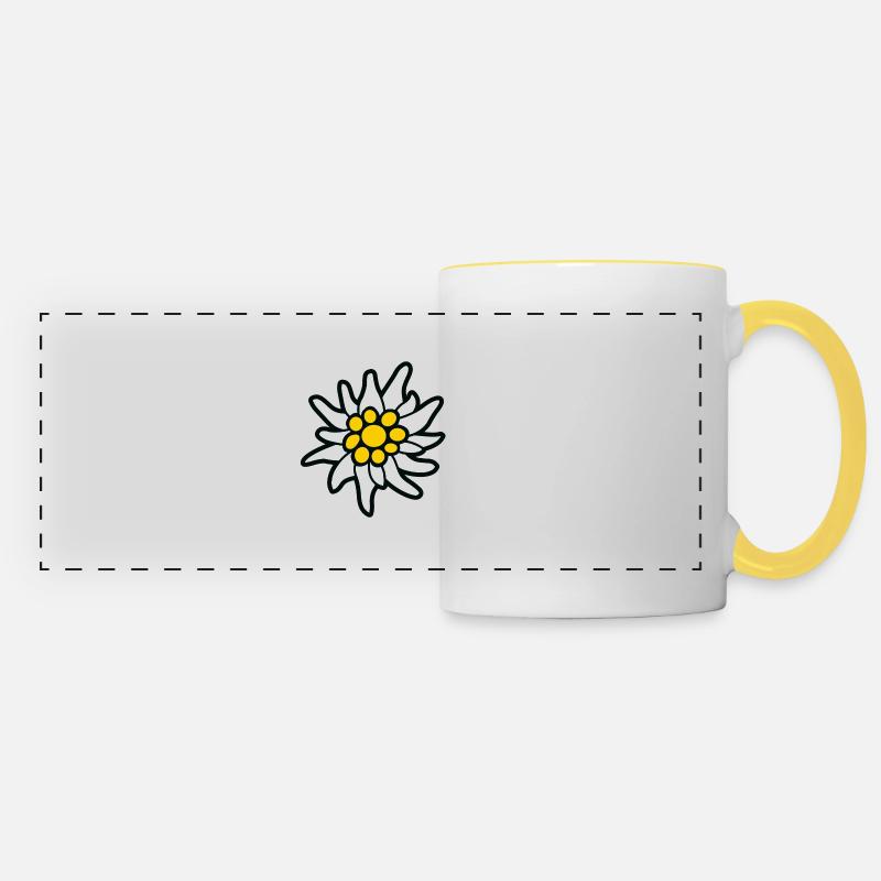 Edelweiss - Panoramic Mug - white/yellow