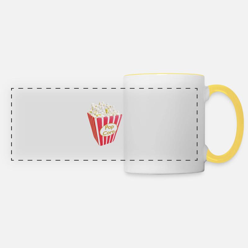 Cinema Popcorn - Panoramic Mug - white/yellow