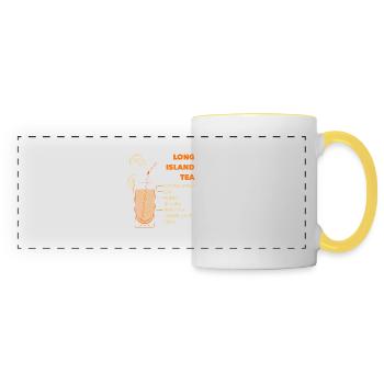 Long Iceland Ice Tea Cocktail Cadeau - Mug panoramique contrasté et blanc - blanc/jaune - Devant