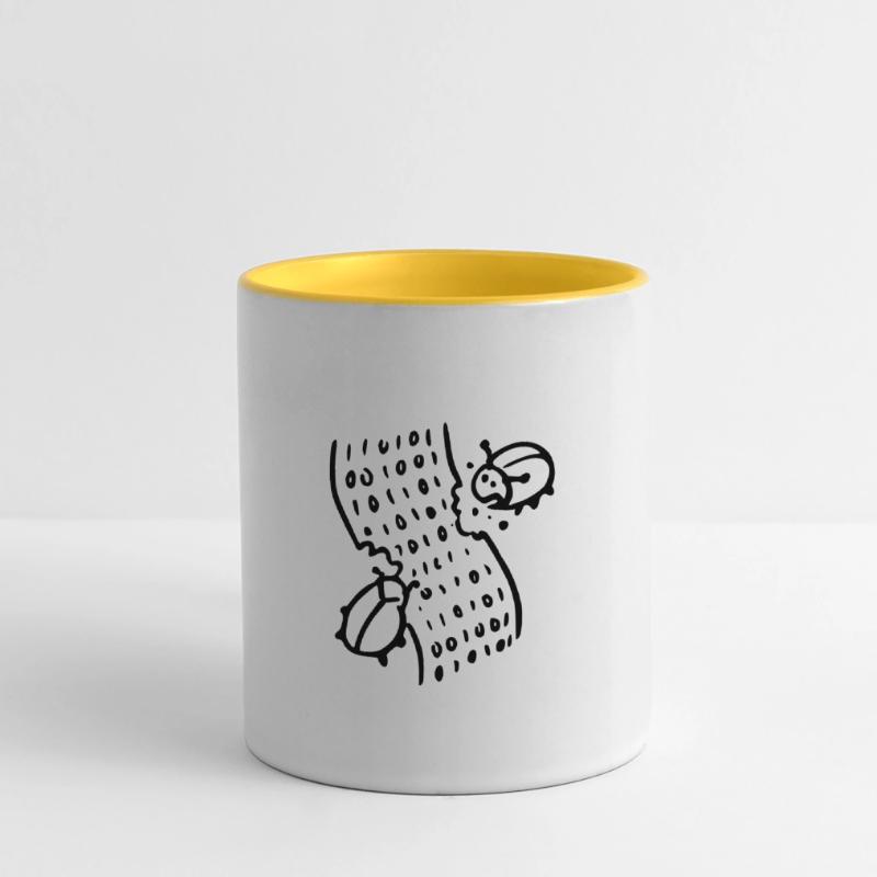 code bugs software Mug panoramique contrasté et blanc