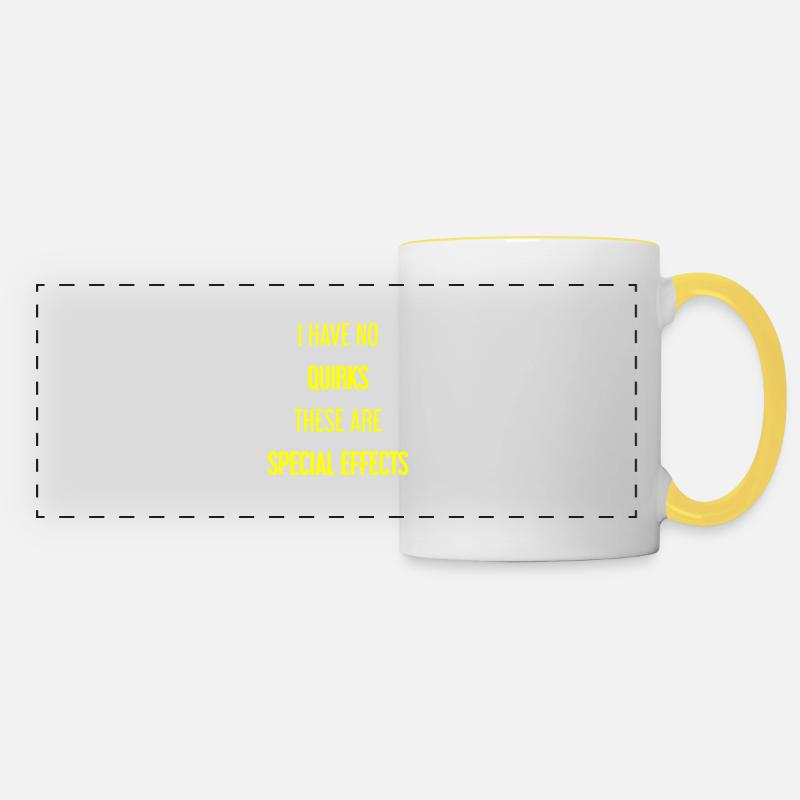 Pas de bizarreries, juste des effets spéciaux ! - Mug panoramique contrasté et blanc - blanc/jaune
