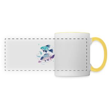 Pisces - Panoramic Mug - white/yellow - Front