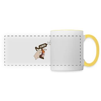 KEEP CALM Pistolet à colle Rouge - Mug panoramique contrasté et blanc - blanc/jaune - Devant