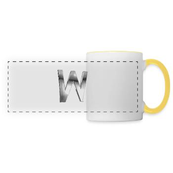 Chrome ,, W " Metallic - Panoramatasse - Weiß/Gelb - Vorne