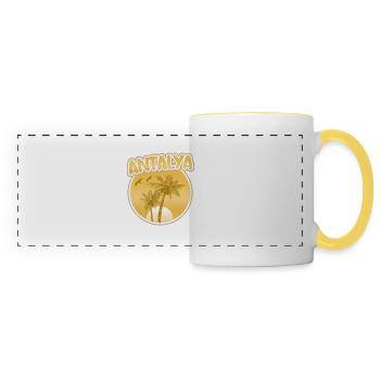 Antalya - Mug panoramique contrasté et blanc - blanc/jaune - Devant