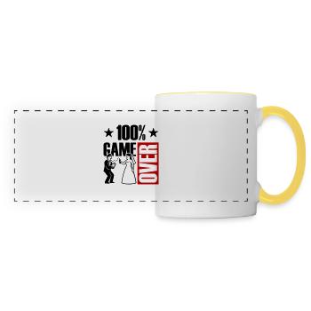 Game Over Newlyweds Funny - Panoramic Mug - white/yellow - Front