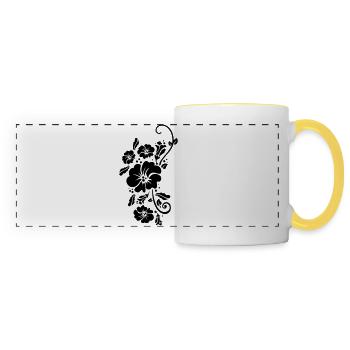 floral flower blumen sommer - Panoramic Mug - white/yellow - Front