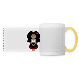 Maquette de Mug panoramique contrasté et blanc « Petite Alsacienne Mignonne » à imprimer et personnaliser