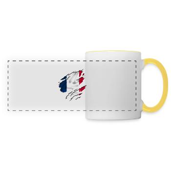 flagge france frankreich - Panoramatasse - Weiß/Gelb - Vorne
