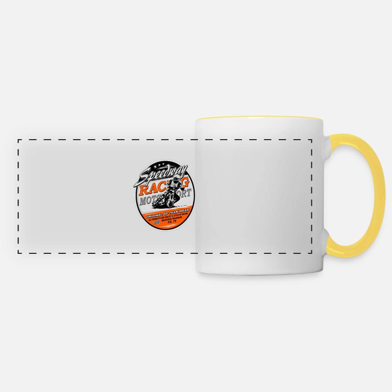 Speedway Racing - Mug panoramique contrasté et blanc - blanc/jaune