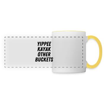 Yippee Kayak Autres seaux - Mug panoramique contrasté et blanc - blanc/jaune - Devant