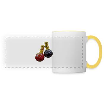 maracas Latin music mexico fiesta - Panoramic Mug - white/yellow - Front