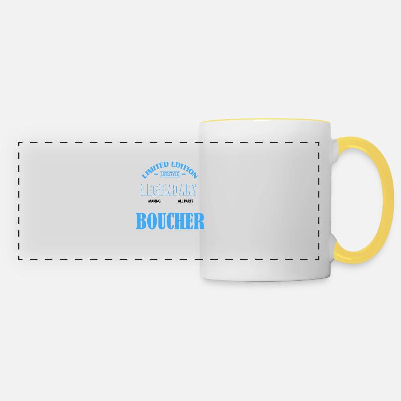 BOUCHER - Mug panoramique contrasté et blanc - blanc/jaune