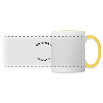 Chișinău Moldavia - Panoramic Mug - white/yellow - Front