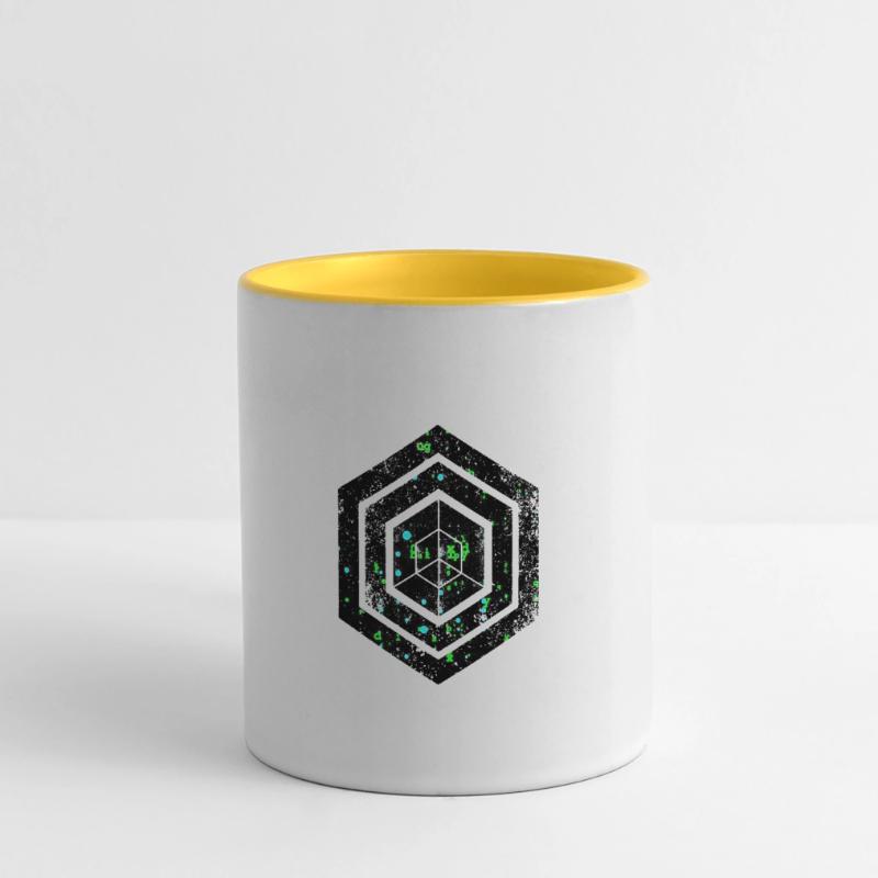 hexagon programming programmer coding geometric Panoramic Mug