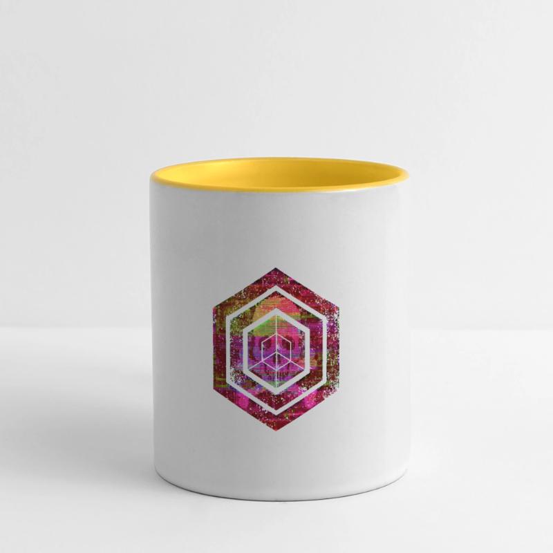 hexagon programming programmer coding geometric Panoramic Mug