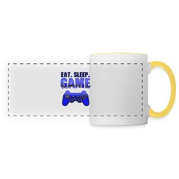 Gamer Spiel Spielen Online Computer Gaming Arcade Neon - Panoramatasse - Weiß/Gelb - Vorne